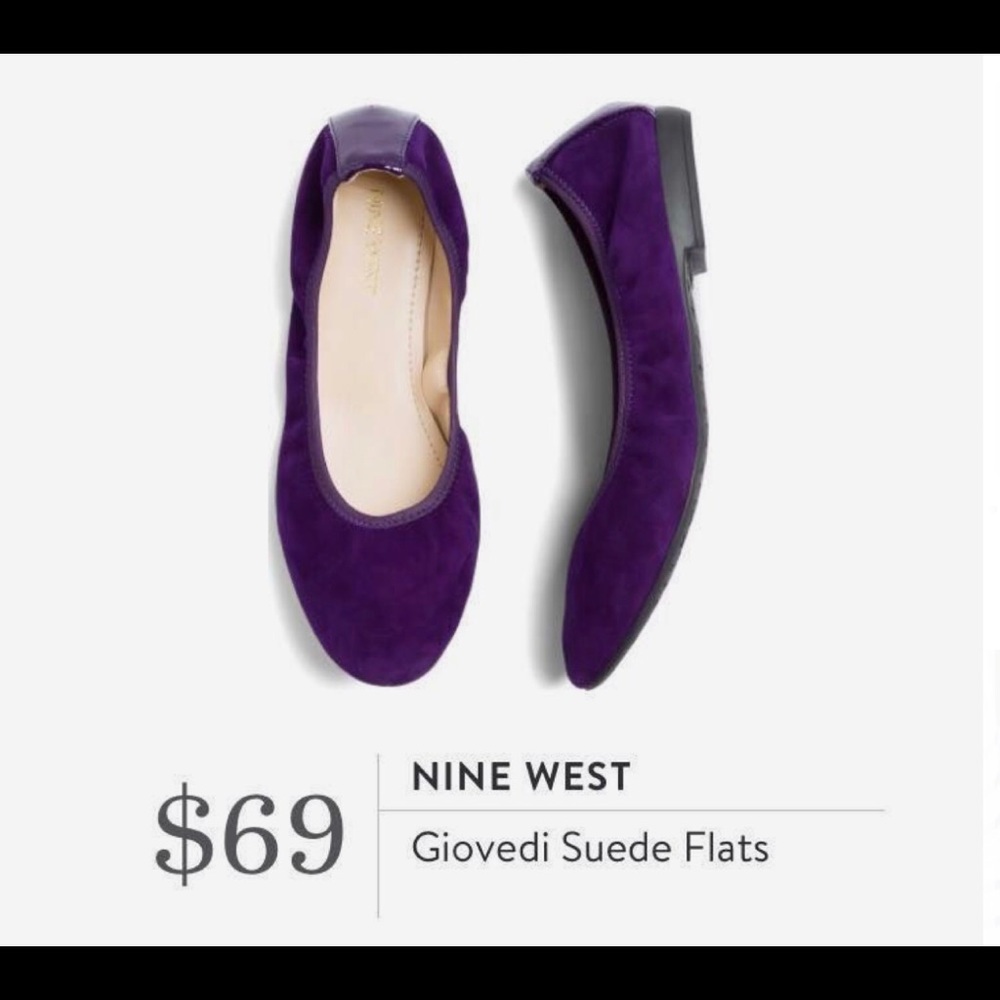NEW purple suede ballet flats